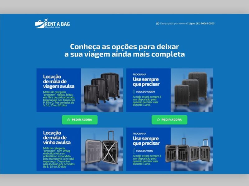 Criação Landing Page Profissional - Rentabag